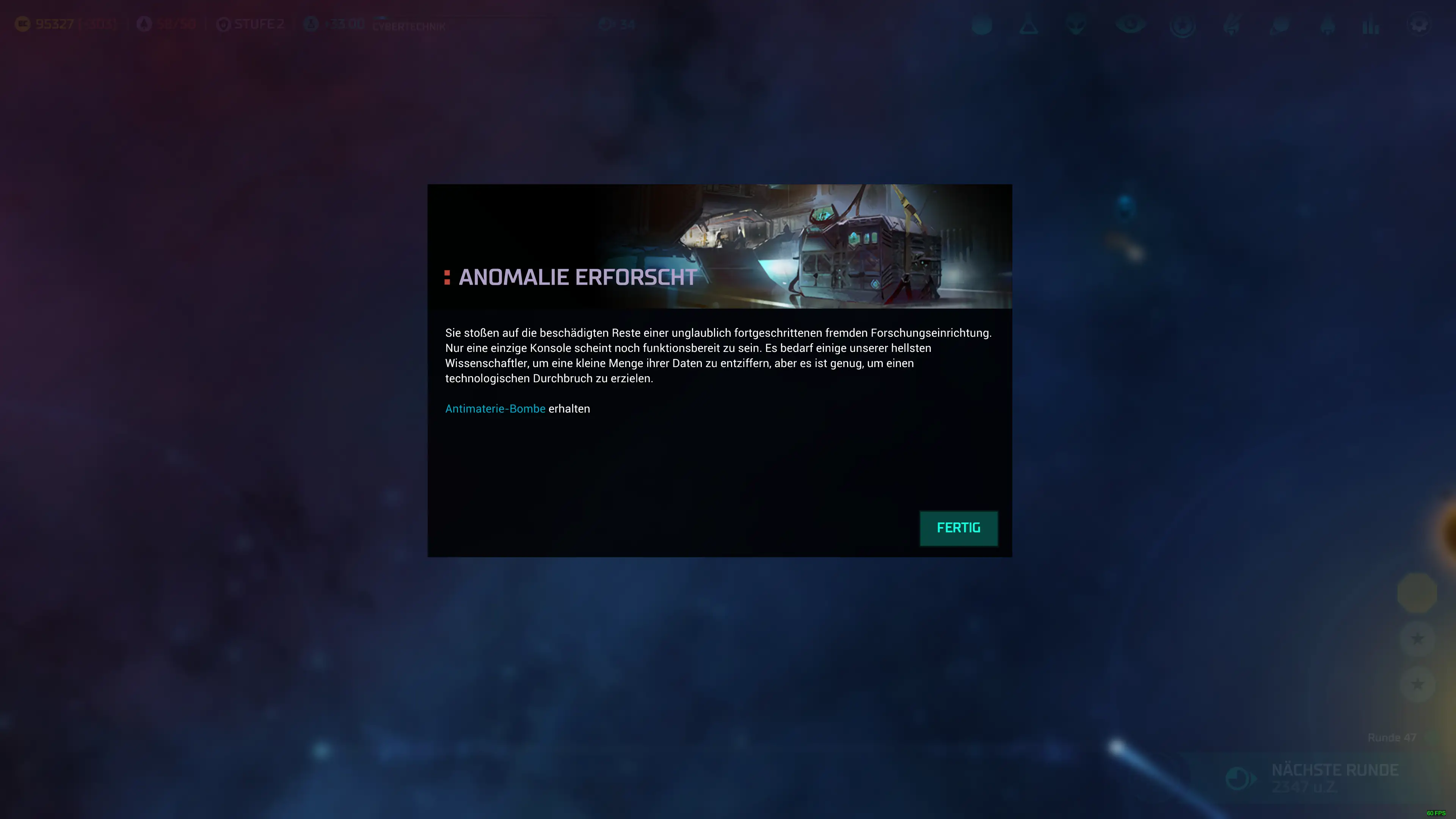 Bei einer Anomalie wurde Technologie entdeckt! Bild: Bei einer Anomalie wurde Technologie entdeckt!