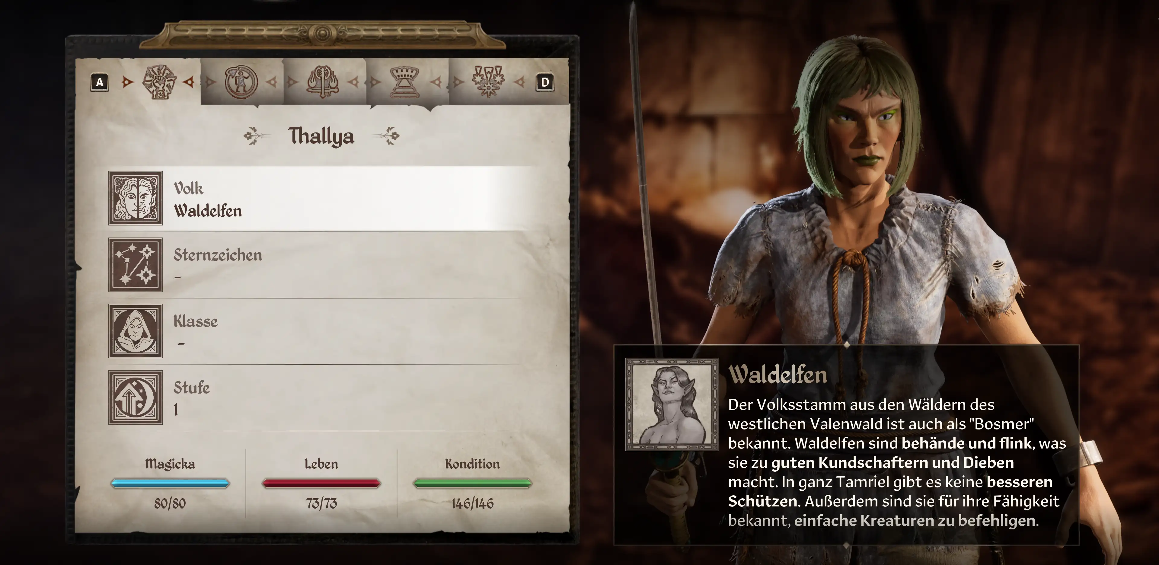Gestatten: Thallya, Waldelf. Bild: Gestatten: Thallya, Waldelf.