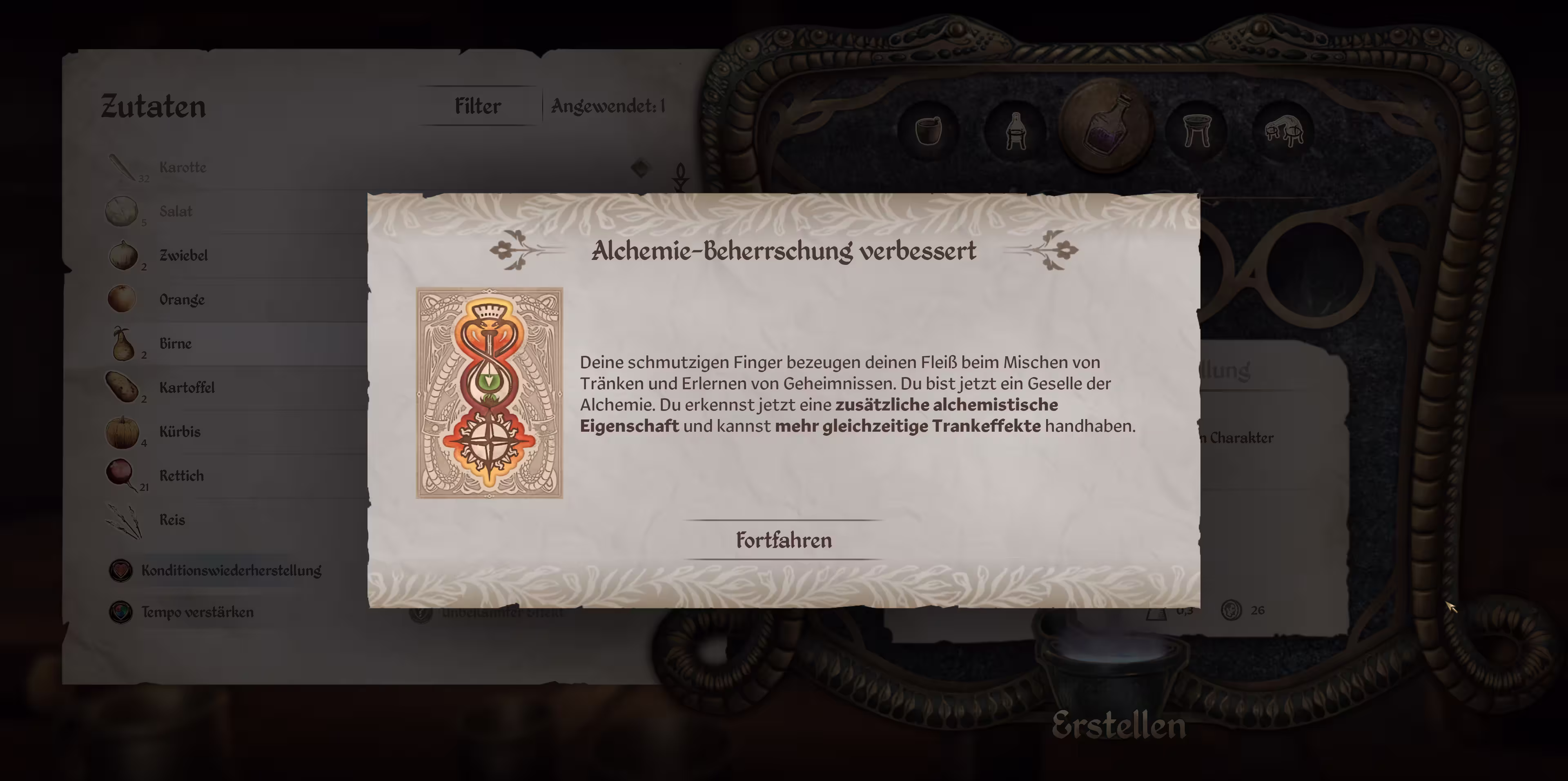 Endlich Geselle der Alchemie! Bild: Endlich Geselle der Alchemie!