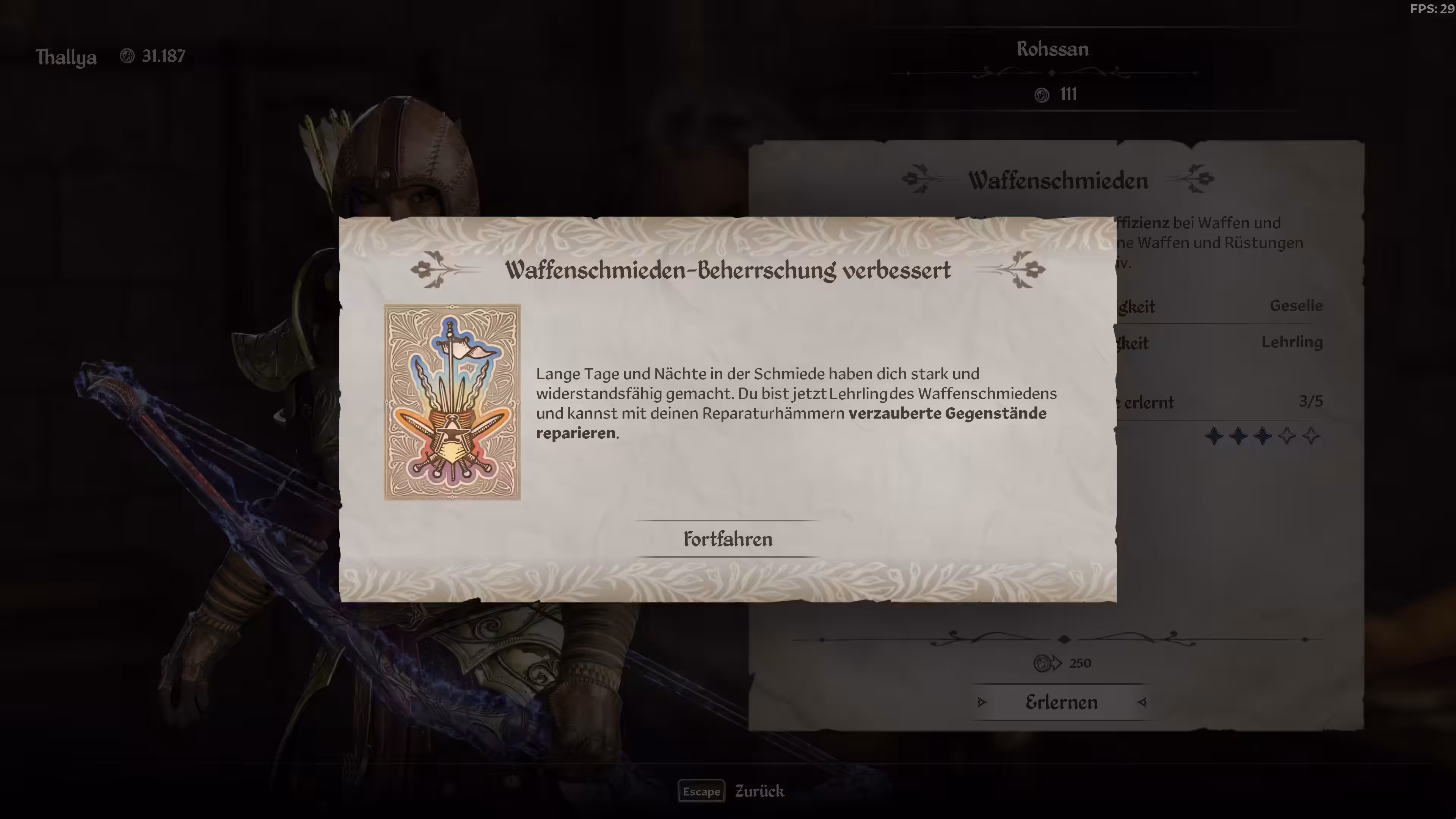 Lehrling des Waffenschmiedens! Bild: Lehrling des Waffenschmiedens!