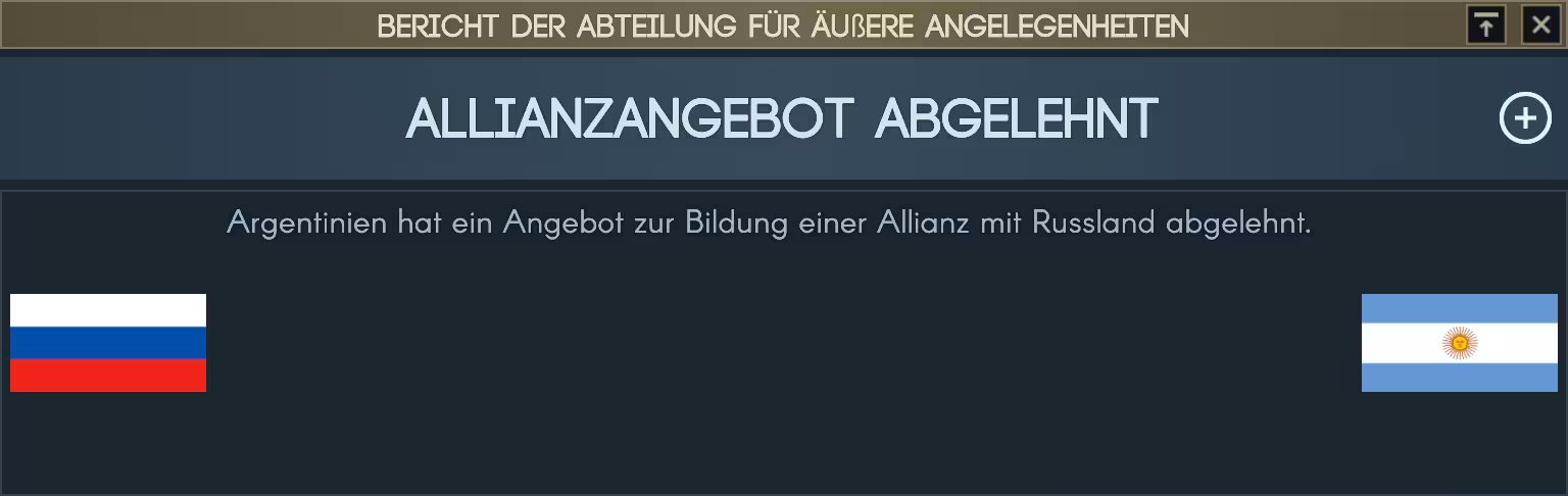 Allianzangebot abgelehnt Bild: Allianzangebot abgelehnt
