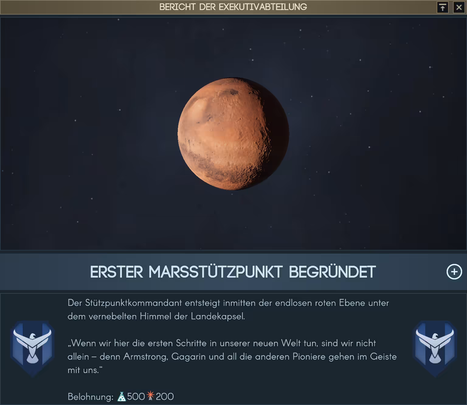 Erster Marsstützpunkt begründet Bild: Erster Marsstützpunkt begründet