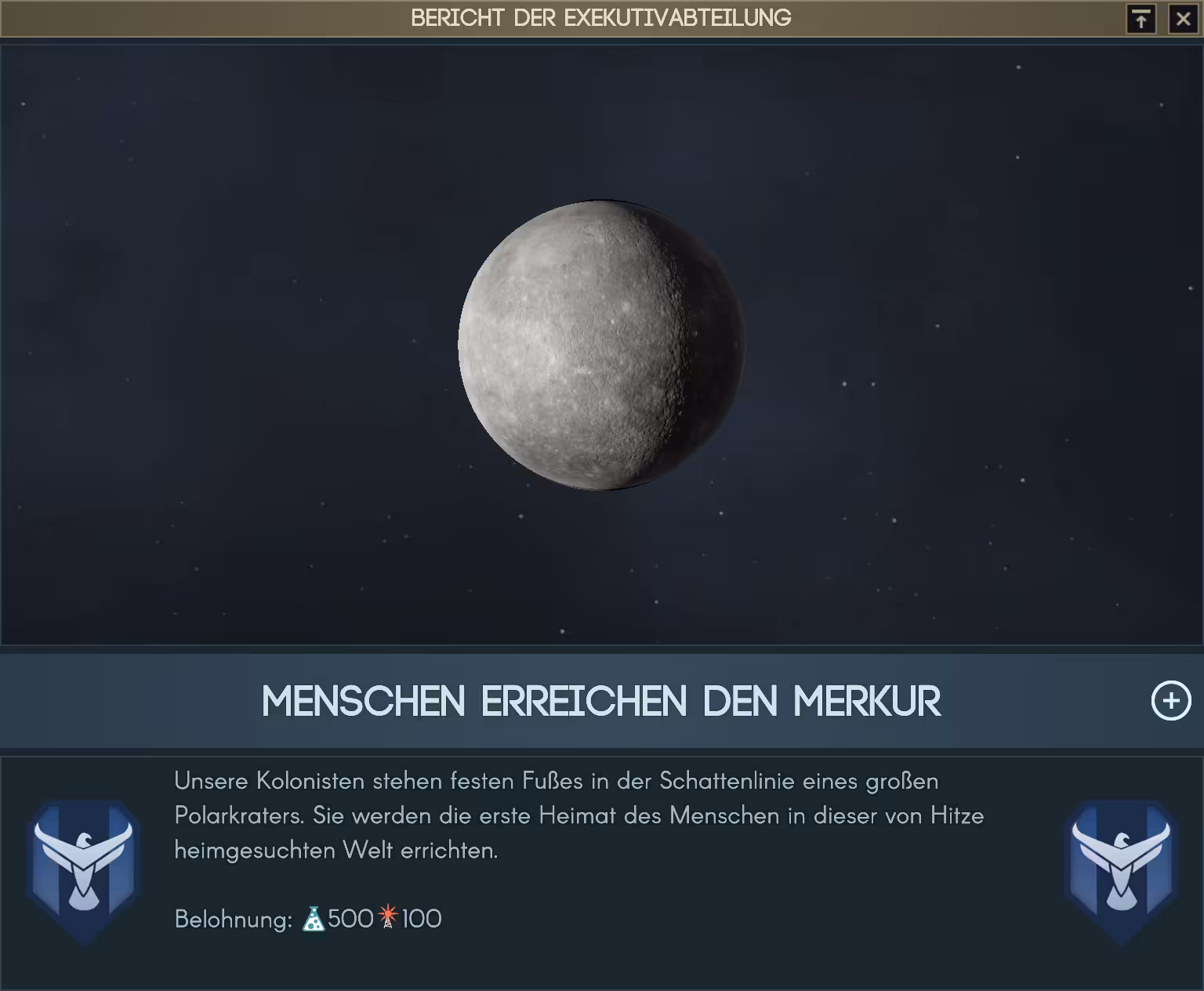 Menschen erreichen den Merkur Bild: Menschen erreichen den Merkur
