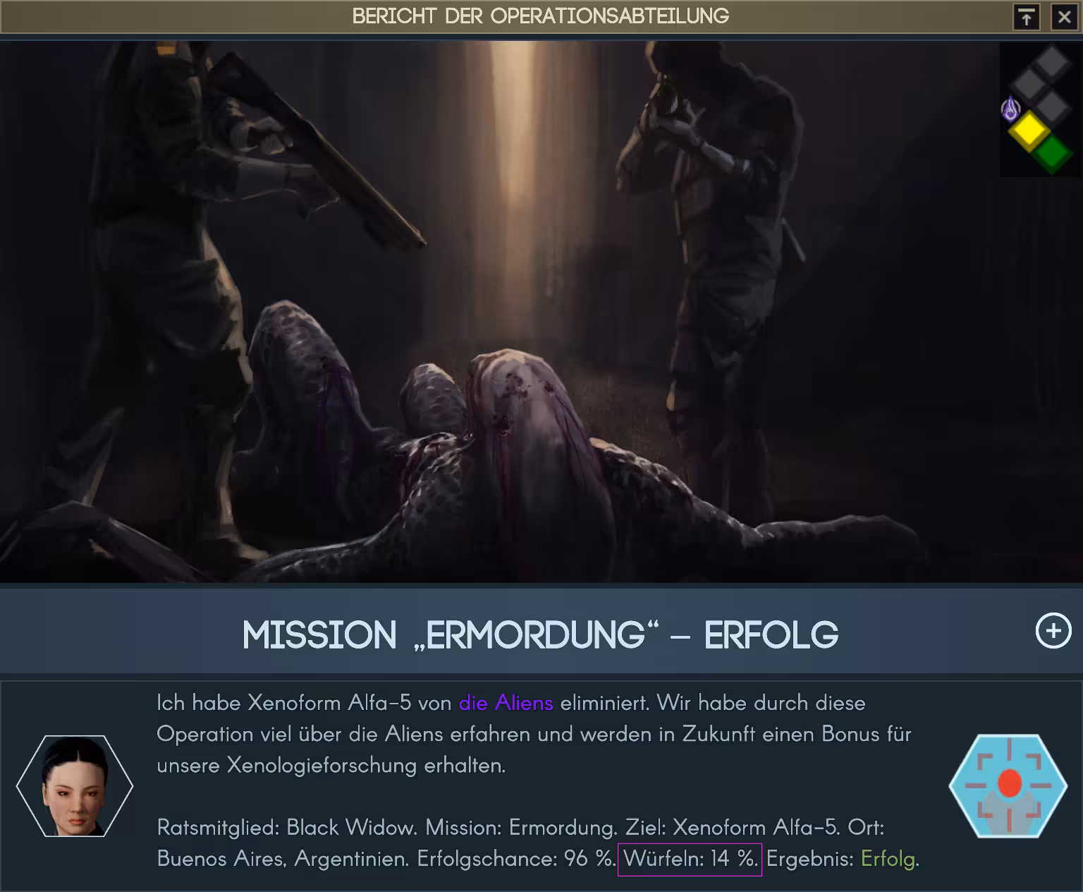 Mission Ermordung Erfolg(Xenomorph) Bild: Mission Ermordung Erfolg(Xenomorph)