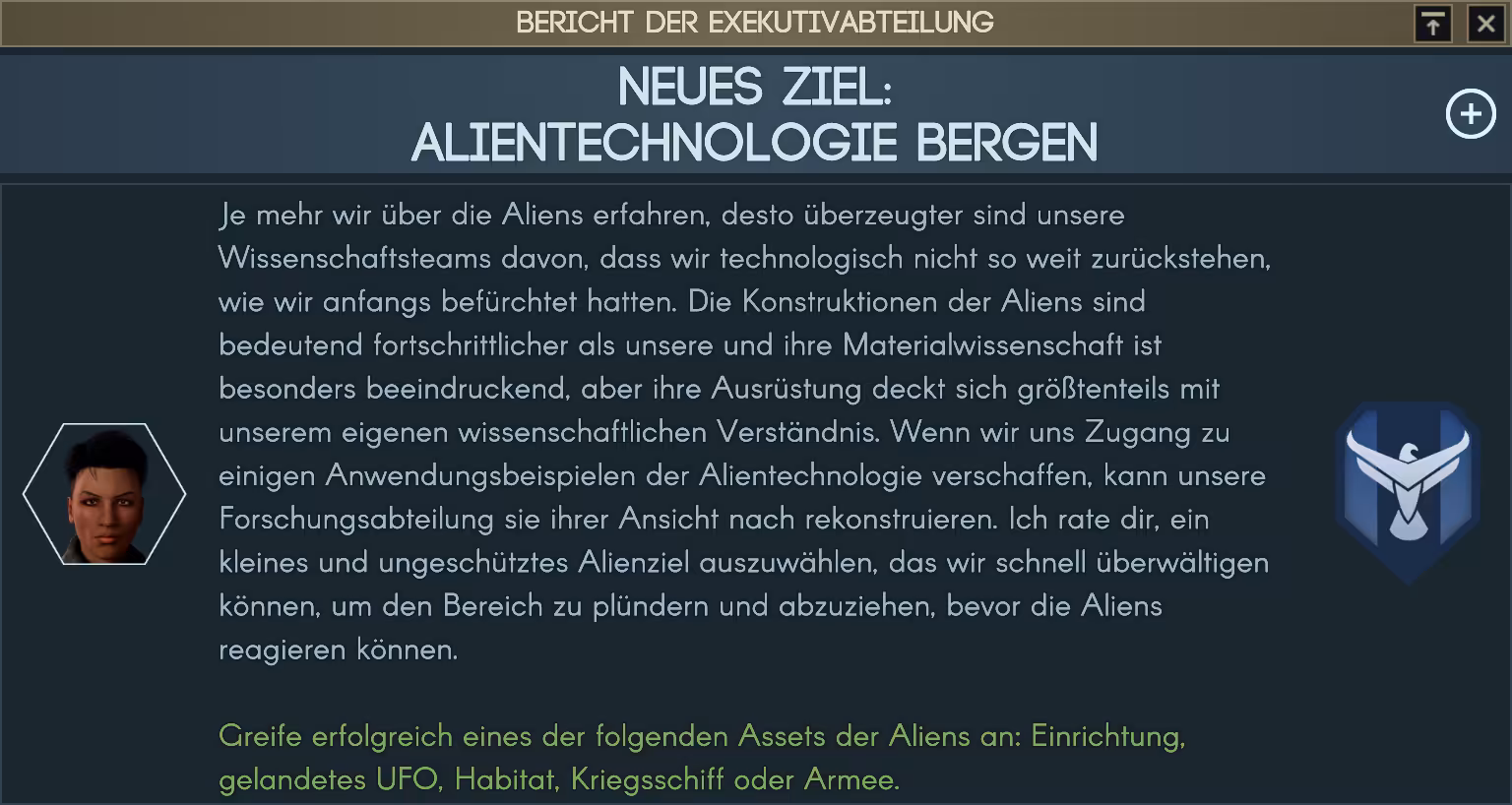 Neues Ziel: Alientechnologie bergen Bild: Neues Ziel: Alientechnologie bergen