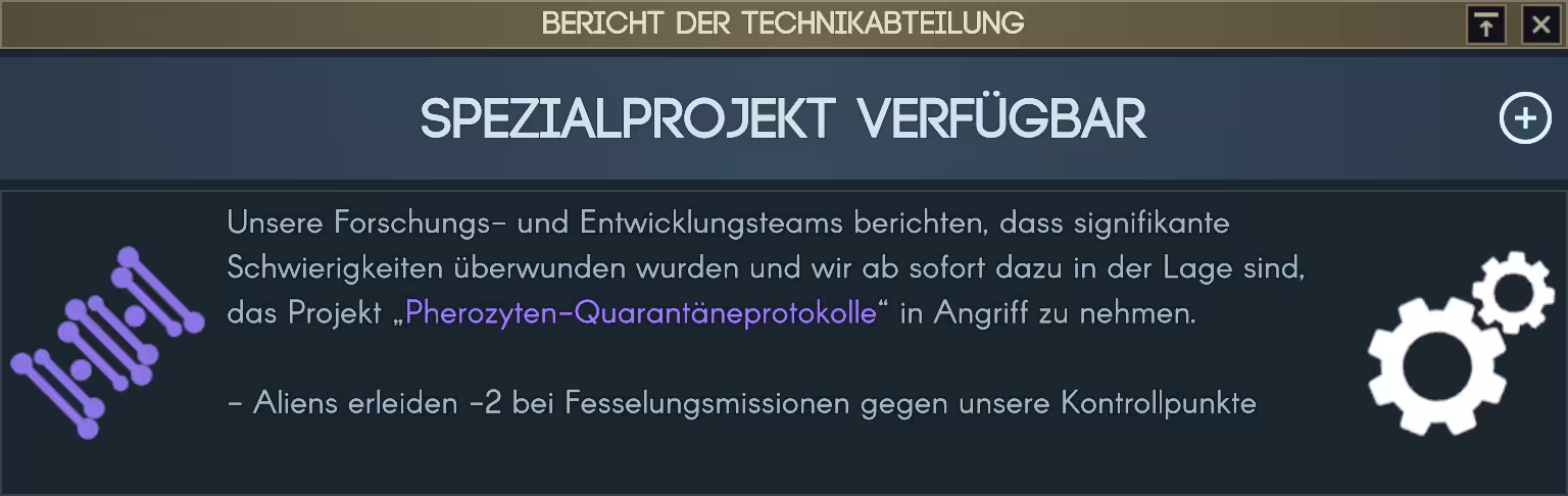 Spezialprojekt verfügbar:Pherozyten-Quarantäneprotokolle Bild: Spezialprojekt verfügbar:Pherozyten-Quarantäneprotokolle