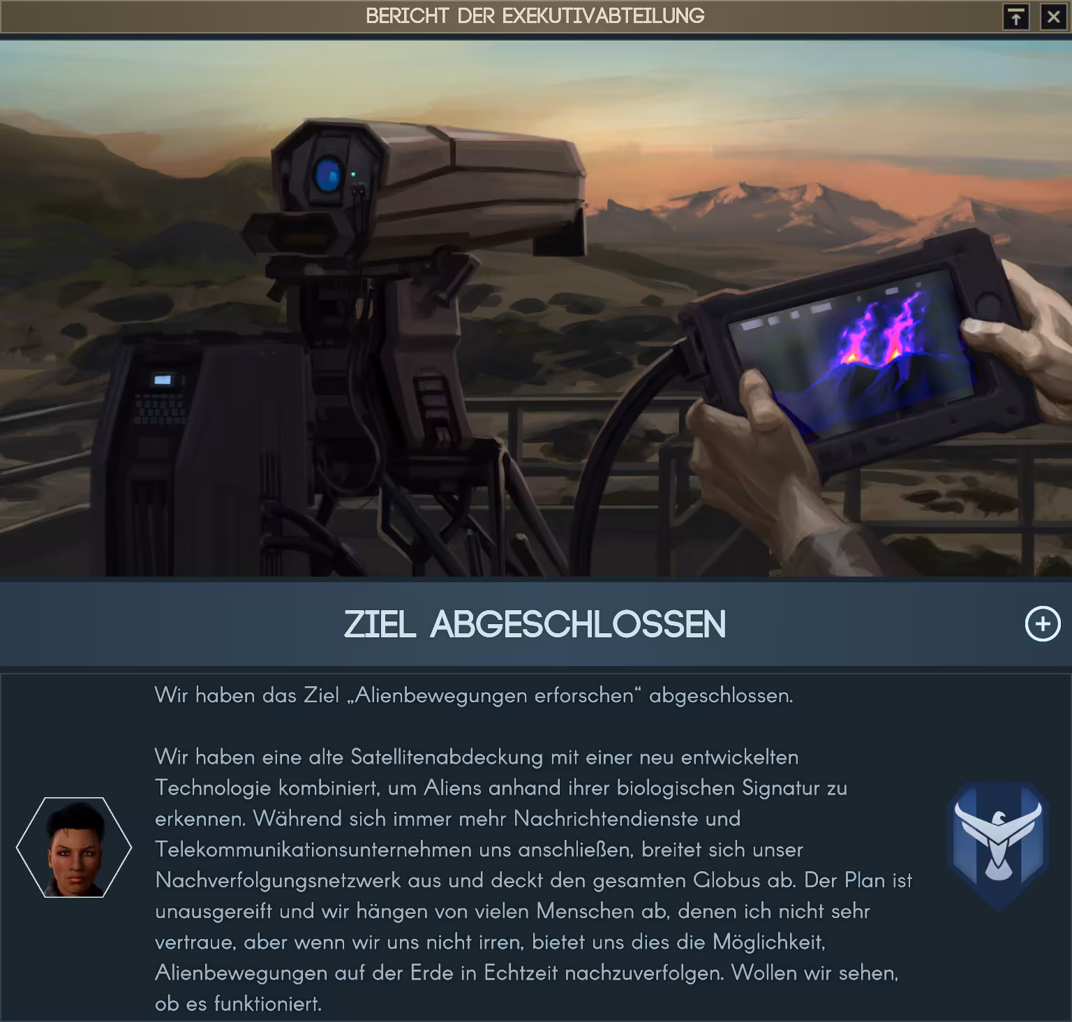 Ziel abgeschlossen: Alienbewegungen Bild: Ziel abgeschlossen: Alienbewegungen