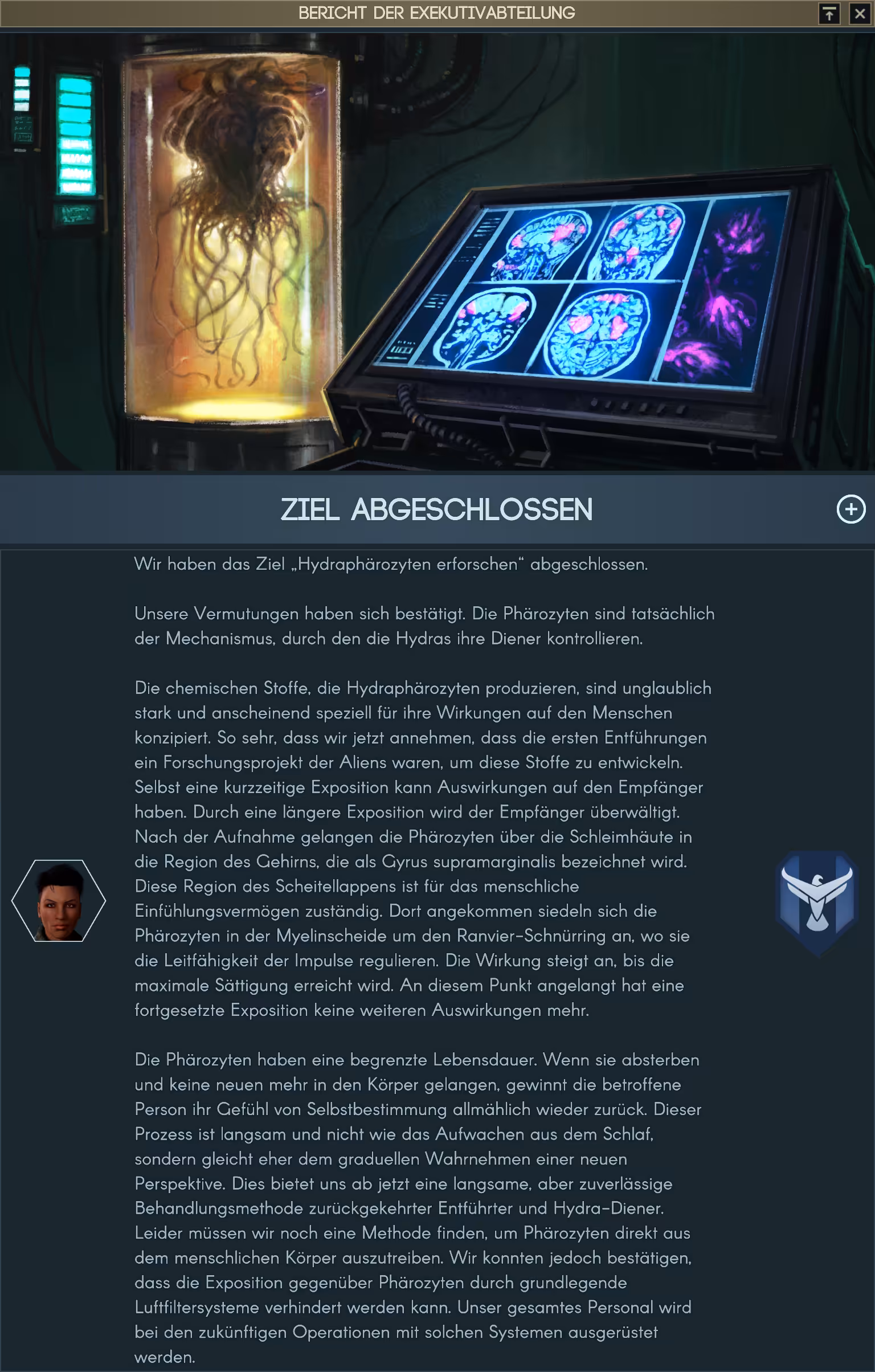 Ziel Phärozyten abgeschlossen.. Bild: Ziel Phärozyten abgeschlossen..